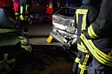 Einen gewaltigen Aufprall hat es bei diesem Unfall heute Abend in Eisleben gegeben. Dabei gab es eine Schwerverletzte. Im Bild: das demolierte Heck des Seat. (Foto: Jochen Miche) Einen gewaltigen Aufprall hat es bei diesem Unfall heute Abend in Eisleben gegeben. Dabei gab es eine Schwerverletzte. Im Bild: das demolierte Heck des Seat. (Foto: Jochen Miche)