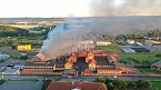 Bild: Feuer im Gel&auml;nde der NDH Entsorgungsbetreibergesellschaft (Foto: S.Dietzel)