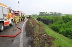 Verunglückter Bananentransport an der A38 (Foto: S. Dietzel) Verunglückter Bananentransport an der A38 (Foto: S. Dietzel)