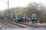 Unfall am Bahnübergang (Foto: S. Dietzel) Unfall am Bahnübergang (Foto: S. Dietzel)