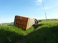 Umgekippter Lkw blockierte B4 Bild: Umgekippter Lkw blockierte B4