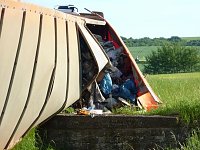 Umgekippter Lkw blockierte B4 Bild: Umgekippter Lkw blockierte B4