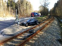 Bild: Unfall am Bahn&uuml;bergang
