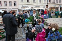 Bild: Wie immer, wenn die Kleinen der Tagesst&auml;tte "Die Kirchenm&auml;use" unterwegs sind, herrschte auch heute Morgen ausgelassene Stimmung.
