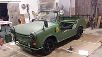 Bild: Florian Zimmermann mit seinem Trabant P 601 A