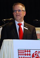 Bild: Der Vorsitzende des Vorstandes der Sparkasse Mansfeld-S&uuml;dharz, Hans Ulrich Weiss, w&auml;hrend seiner Ansprache.
