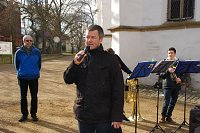 Bild: Udo Michael von der Stadtverwaltung Sangerhausen mahnte an, Kinder sollten sich mit der Geschichte befassen, um zu begreifen, dass es ihnen heute gut geht, und daraus schlie&szlig;en: Krieg wollen wir nie wieder haben.