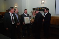 Bild: Kerstin Engel-Gehring und ihr Mann Dr. Norbert Gehring von der Brauerei Wippra wurden unter anderem f&uuml;r die Qualit&auml;t, Regionalbezogenheit, traditionelles Brauen und ihre Innovationsfreude bez&uuml;glich hochwertiger Biersorten geehrt.