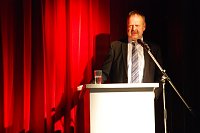 Bild: Wulf Gallert, Fraktionsvorsitzender der Linken im Landtag in Magdeburg, war der Hauptredner des Abends.
