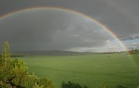 Bild: Wie unter einer Glocke befand sich die Landschaft zwischen Riestedt und Bahnhof Riestedt.