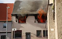 Bild: Kurz vor Eintreffen der Feuerwehren.