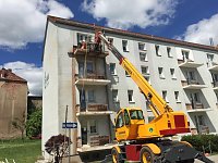 Bild: Balkonr&uuml;ckbau in der Kollwitz-Stra&szlig;e in Bleicherode