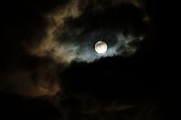 Bild: Der Mond &uuml;ber Nordhausen