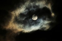 Bild: Der Mond &uuml;ber Nordhausen