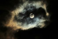 Bild: Der Mond &uuml;ber Nordhausen