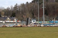 Bild: Ausblick &uuml;ber die abgerissene Trib&uuml;ne