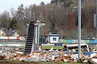 Bild: Ausblick &uuml;ber die abgerissene Trib&uuml;ne