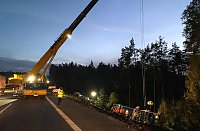 Bild: Unfall mit Schwerlasttransporter auf der A9