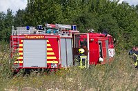 Bild: Ein ausgebrannter Wagen mit einer Leiche wurde heute bei Nordhausen gefunden