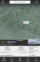 Bild: Gro&szlig;maschine der Bundesluftwaffe unterwegs &uuml;ber Th&uuml;ringen