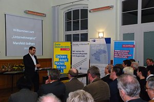 FDP-Landesvorsitzender und FDP-Spitzenkandidat Frank Sitta w&uuml;rdigte in seiner Laudatio den Unternehmergeist der drei geehrten Firmen.