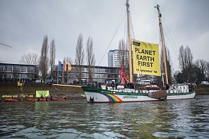 Protest auf dem Wasser