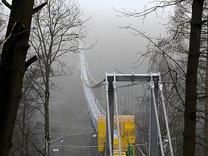 Abhängen über der Talsperre