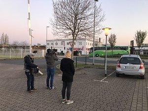 Mit Brauer und einem Filmteam unterwegs nach England