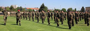 Bei Appell in Sondershausen Kommando &uuml;ber geben