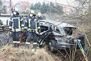 Unfall am Bahnübergang