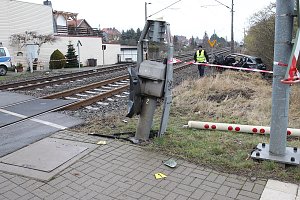Unfall am Bahnübergang