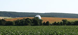 Landung eines Heißluftballons in der Goldenen Aue