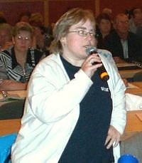 Bild: Diskutantin