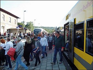 Sonderz&uuml;ge zum Winzerfest Freyburg (Foto: IG Unsztrutbahn)