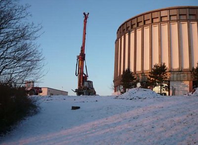 Abwechslung am Panorama: Die Bohrer sind am Werk. (Foto: Fred B&ouml;hme)