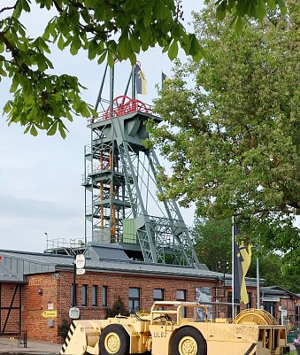 Der F&ouml;rderturm am R&ouml;hrigschacht in Wettelrode.  (Foto: Karin Thom)