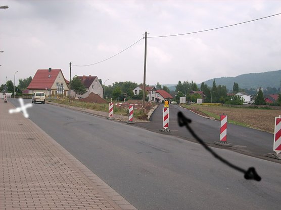 &Auml;nderung an der B4 (Foto: Karl-Heinz Herrmann)