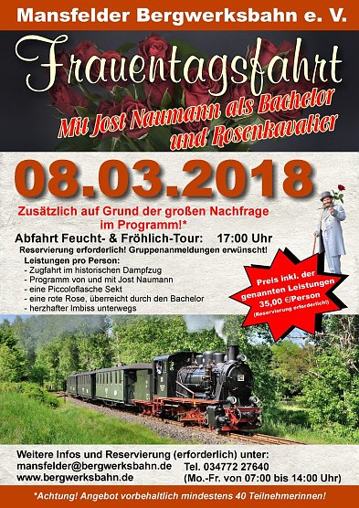 Frauentagsfahrten (Foto: Mansfelder Bergwerksbahn)