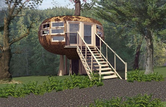 So sollen die Baumh&auml;user einmal aussehen (Foto: Sonnenhotels Deutschland GmbH & Co. KG)