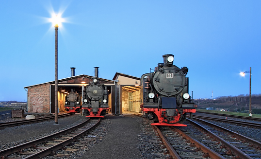Lokschuppen Hettstedt Kupferkammerhütte (Foto: A.Wernecke) Lokschuppen Hettstedt Kupferkammerhütte (Foto: A.Wernecke)