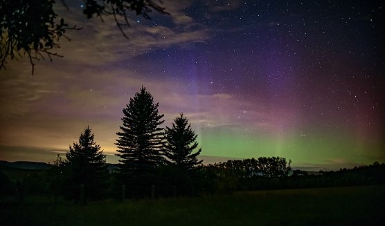 Polarlichter über Rehungen (Foto: Evelin Krahl) Polarlichter über Rehungen (Foto: Evelin Krahl)