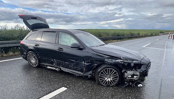 Unfall auf der A38 (Foto: S.Dietzel)