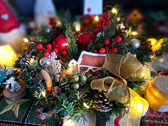 Momentaufnahme aus Nordhausen - Weihnachtsgesteck (Foto: Tina St. Schirmer)