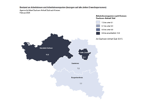 Bestand an Arbeitslosen in Mansfeld-S&uuml;dharz. (Foto: Agentur f&uuml;r Arbeit)
