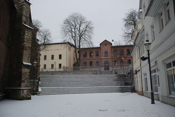 Bild: Morgen gehen auch die Sch&uuml;lerinnen und Sch&uuml;ler der Grundschule "Am Markt" in Hettstedt in die Winterferien. Doch mit Winter - wie am 4. Januar dieses Jahres, als diese Aufnahme entstand - wird es zun&auml;chst nichts. Aber Geduld: Am Wochenende soll es wieder schneien - die Hoffnung bleibt, dass es nicht nur auf dem Brocken wei&szlig; wird.