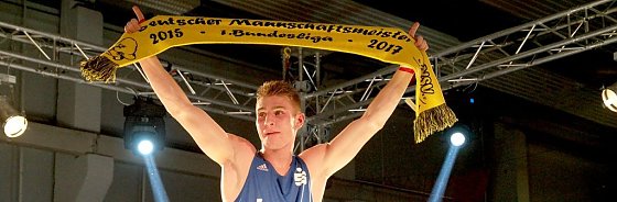 Bild: Richard Meinecke nach seinem Sieg