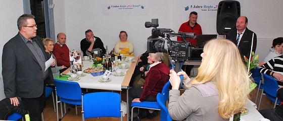 Bild: Jens Diederich beim Gru&szlig;wort