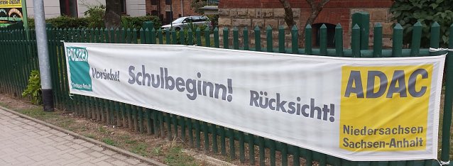 Bild: Das noch intakte Spannband in Sangerhausen.