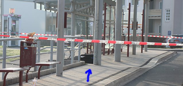 Bild: Herrenloser Koffer in Sondershausen