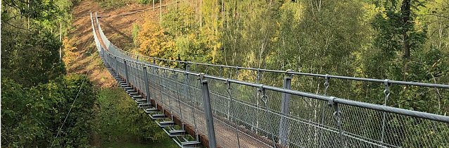 Bild: Eine Woche H&auml;ngeseilbr&uuml;cke in der Hohen Schrecke �